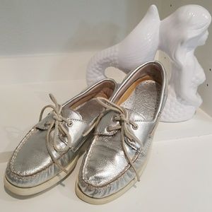 Silver Sperry Top Sider